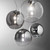 Ideal-Lux Nemo SP1 Fade Chrome Glass Sphere 30cm Pendant Light 