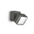 Ideal-Lux Omega AP Anthracite Square Adjustable 4000K IP54 LED Wall Light 