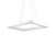 Ideal-Lux Oracle White Square 60cm LED Ringed Pendant Light 