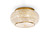 Ideal-Lux Pasha' PL6 6 Light Gold with Crystal Diffuser Flush Ceiling Light 