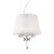 Ideal-Lux Pegaso SP3 3 Light Chrome with White Shaded Pendant Light 