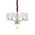 Ideal-Lux Pegaso SP5 5 Light Satin Brass with White Cups Pendant Light 
