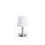 Ideal-Lux Pegaso TL1 Chrome with White Shade 18cm Table Lamp 