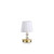 Ideal-Lux Pegaso TL1 Satin Brass with White Shade 18cm Table Lamp 