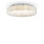 Ideal-Lux Roma PL12 12 Light White with Crystal and Glass Diffuser Flush Ceiling Light 