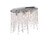 Ideal-Lux Rain PL3 3 Light Chrome with Crystal Drops Flush Ceiling Light 