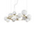 Ideal-Lux Perlage SP14 14 Light Satin Brass with White Opal Diffuser Round Pendant Light 