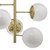 Bombazine 5 Light Natural Brass & Opal Glass Pendant Light