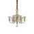 Ideal-Lux Strauss SP6 6 Light Golden with Amber Glass Chandelier 