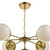 Bombazine 7 Light Natural Brass & White Opal Glass Pendant Light