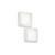 Ideal-Lux Union PL2 2 Light White with Opal Diffuser Square Ceiling or Wall Light 