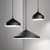 Ideal-Lux Yurta SP1 Black with White Inside 50cm Pendant Light 