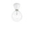 Ideal-Lux Winery PL1 White with Clear Sphere Diffuser Semi Flush Ceiling Light 