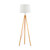 Ideal-Lux York PT1 White with Wooden Tripod Shaded Floor Lamp 