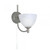 Oaks Lighting Hamburg Antique Chrome with White Alabaster Glass Diffuser Wall Light 