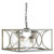 Oaks Lighting Rut 4 Light Matt Silver with Glass Sphere Pendant Light 