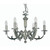 Oaks Lighting Dorchester 6 Light Polished Chrome Chandelier Pendant Light 