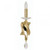 Oaks Lighting Aire Gold with Crystal Wall Light 