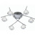 Oaks Lighting Meissa 6 Light Chrome with Glass Diffuser IP44 Bathroom Celing Light 