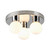 Oaks Lighting Flen 3 Light Chrome with White Opal Glass IP44 Bathroom Ceiling Light 