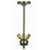 Oaks Lighting Drop Suspension 3 Light Antique Brass 35cm Lighting Suspension 