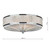 Oslo 3 Light Polished Chrome White Flush Ceiling Light