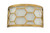 Epstein Gold Leaf and Ivory Linen Shade Wall Light