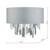 Halle Grey Fabric Shade and Crystal with Shade Wall Light