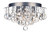 Pluto 3 Light Polished Chrome Crystal Glass Flush Ceiling Light