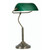 Oaks Lighting Bankers Antique Brass with Green Shade Table Lamp 