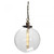 Oaks Lighting Otra Antique Gold with Clear Glass Sphere Pendant Light 