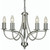 Oaks Lighting Loop 5 Light Antique Chrome Dual Mount Pendant Light 