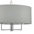 Jamelia 3 Light Polished Chrome & Grey Fabric Shade Pendant Light