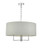 Jamelia 3 Light Polished Chrome & Grey Fabric Shade Pendant Light