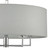 Jamelia 5 Light Polished Chrome & Grey Fabric Shade Pendant light