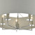 Jamelia 5 Light Polished Chrome & Grey Fabric Shade Pendant light