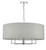 Jamelia 5 Light Polished Chrome & Grey Fabric Shade Pendant light