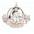 Oaks Lighting Abeba Antique Brass with Acrylic Flower 25cm Easy Fit Shade Only