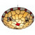 Oaks Lighting Butterfly Red Non Electric Tiffany Easy Fit Shade Only