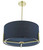 Santino Gold with Navy Cotton Shade Pendant Light