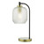 Dar Lighting Tehya Black with Textured Glass Diffuser Table Lamp 