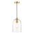 Dar Lighting Archie Satin Bronze with Glass Pendant Light 