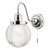 Dar Lighting Tamara Polished Chrome with Ribbed Glass IP44 Bathroom Wall Light 