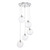 Dar Lighting Federico 5 Light Polished Chrome with Clear Glass Cluster Pendant Light 