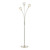 Dar Lighting Avari 3 Light Satin Nickel with Frosted Glass Floor Lamp 