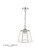 Laura Ashley Clayton Polished Silver with Clear Glass Pendant Light 