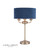 Laura Ashley Sorrento 3 Light Matt Antique Brass with Blue Shaded Table Lamp 