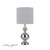 Laura Ashley Mancot Polished Nickel with Ivory Shade Touch Table Lamp 