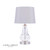 Laura Ashley Humby Polished Nickel with Crystal and White Shade Touch Table Lamp 