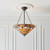 Interiors 1900 Bernwood 3 Light Dark Bronze Tiffany Pendant Light 